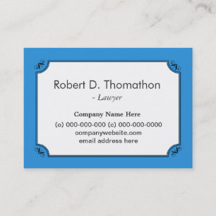 Elegant blue informative profile card