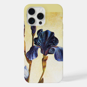 ELEGANT BLUE IRIS FLOWERS Ivory Floral iPhone 15 Pro Max Case