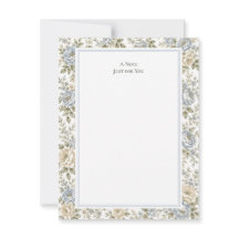 Elegant Blue & Ivory Floral