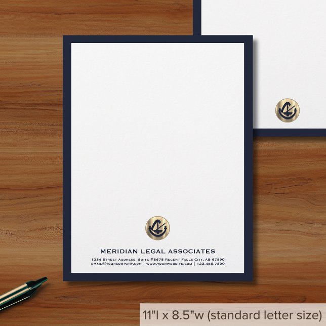Elegant Blue Legal Business Letterhead (Creator Uploaded)