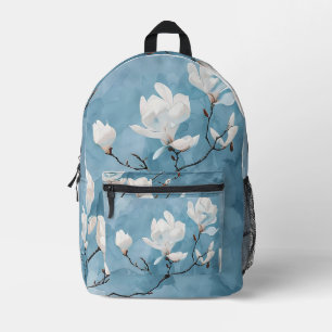 Elegant Blue Magnolia backpack bag
