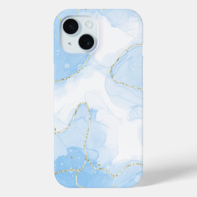 Elegant Blue Marble  Case-Mate iPhone Case (Back)