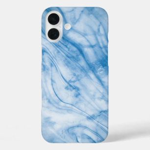 Elegant Blue Marble iPhone 16 Plus Case