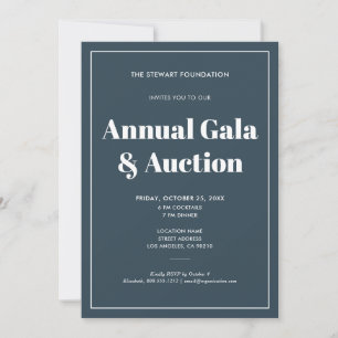 Elegant Blue Minimalist Business Corporate Event Invitation