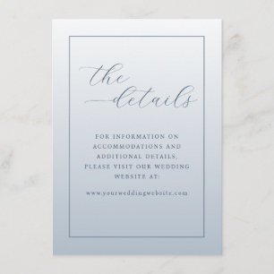 Elegant Blue Minimalist Details Enclosure Card