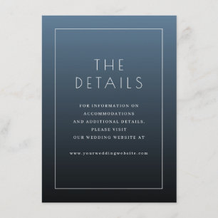 Elegant Blue Minimalist Details Enclosure Card