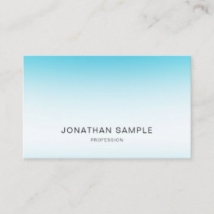 Elegant Blue Modern Minimalist Plain Luxury Trendy Business Card