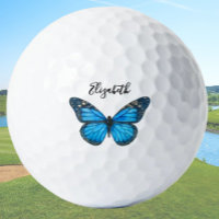Elegant Blue Monarch Butterfly Personalised Ladies