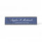 Elegant Blue Monogram & Name Desk Name