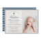 Elegant Blue Navy Stripes Photo Baptism