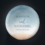 Elegant Blue Ocean Beach Shore Sand Wedding Paper Plate<br><div class="desc">These are Elegant Blue Ocean Beach Shore Sand Wedding Paper Bowls!</div>