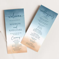 Elegant Blue Ocean Beach Shore Sand Wedding