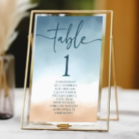 Elegant Blue Ocean Beach Shore Sand Wedding