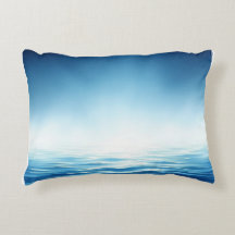 Elegant Blue Ocean Gradient Pillow 