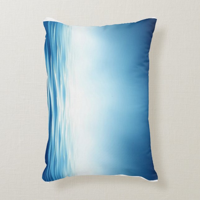 Elegant Blue Ocean Gradient Pillow  (Front(Vertical))
