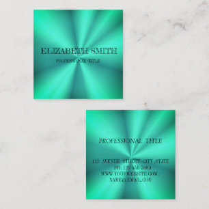 Elegant blue ombre modern square business card