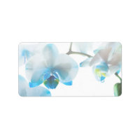 Elegant Blue Orchids Custom Labels