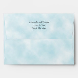 Elegant Blue Parchment Paper Style Envelope