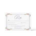 Elegant Blue Pastel Wildflower Border Wedding