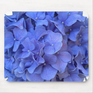 Elegant Blue periwinkle floral hydrangeas Mouse Pad