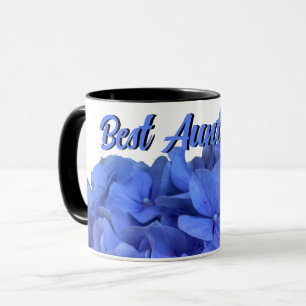 Elegant Blue periwinkle floral hydrangeas Mug