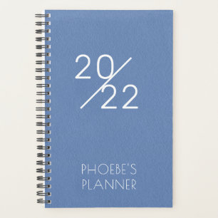 Elegant Blue Personalised 2022 Planner