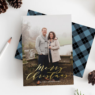 Elegant Blue Plaid Photo