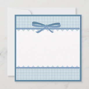 Elegant Blue Ribbon I Thank You, Boy Desk Gift Card