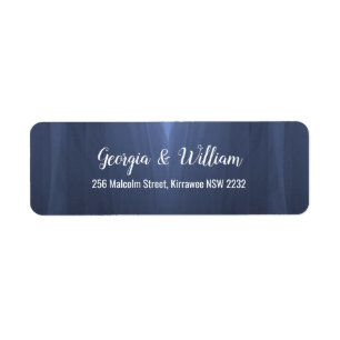 Elegant Blue Romantic Return Address Labels