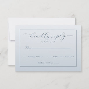 Elegant Blue RSVP Card
