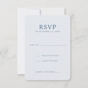 Elegant Blue RSVP Card