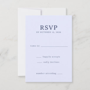Elegant Blue RSVP Card