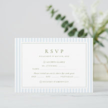 Elegant Blue & Sage Striped Wedding