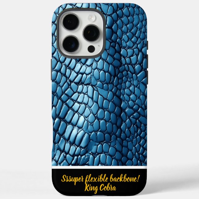 Elegant blue snakeskin, nature's art Case-Mate iPhone case (Back)