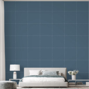 Elegant Blue Solid Colour Bedroom Wallpaper