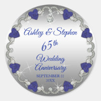 Elegant Blue Spinel and Diamonds 65th Anniversary