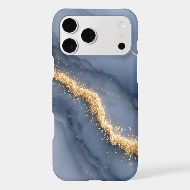 Elegant Blue Stone Marble Pattern (Back)