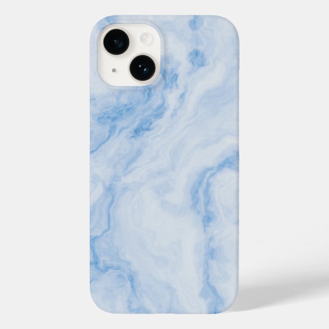  Elegant Blue Stone Marble Pattern Case-Mate iPhone Case (Back)