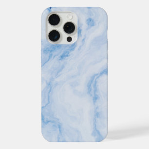 Elegant Blue Stone Marble Pattern iPhone 15 Pro Max Case