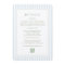 Elegant Blue Stripes Sage Wedding Details Card