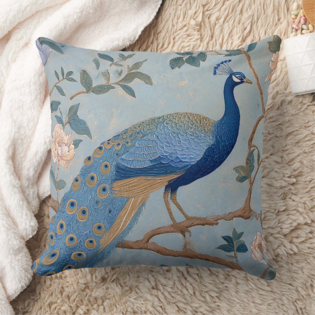 Elegant blue stylish retro pattern for her  cushion (Blanket)