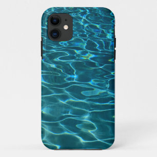 Elegant blue teal water pattern ocean lake waves Case-Mate iPhone case