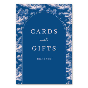 Elegant Blue Thank You Card