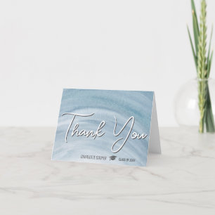 Elegant Blue Thank You Personalised