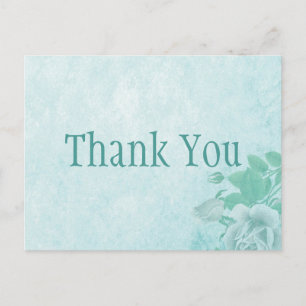 Elegant Blue Thank You Postcard