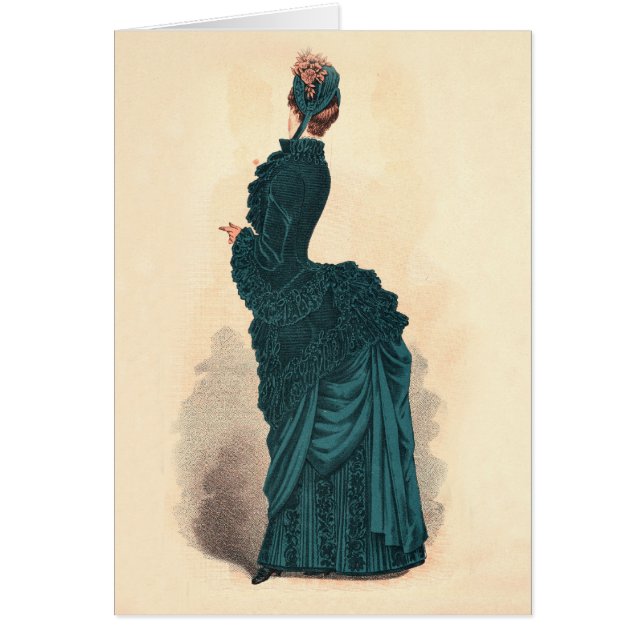 Elegant Blue Victorian Dress Fashion (Front)