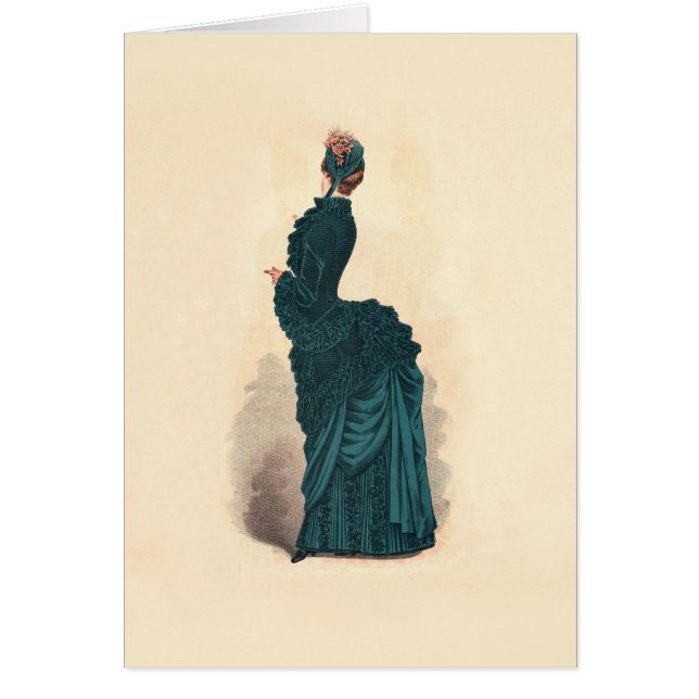 Elegant Blue Victorian Dress Fashion (Front)