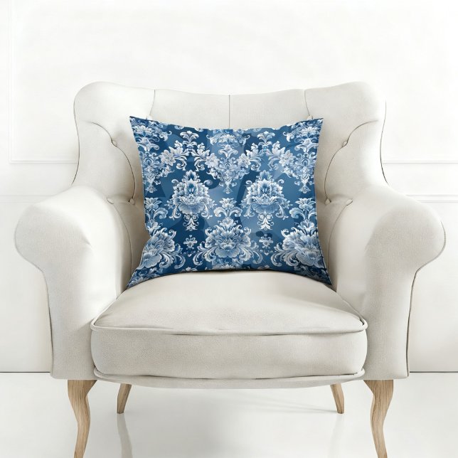 ELEGANT BLUE VINTAGE PATTERNED CUSHION (Creator Uploaded)