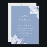Elegant Blue Watercolor Floral Wedding Invitation<br><div class="desc">Elegant Blue Watercolor Floral Wedding Invitation

See matching collection in our Niche and Nest Store</div>