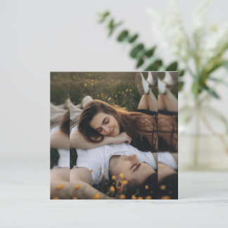 Elegant Blue Watercolor Floral Wedding Thank You